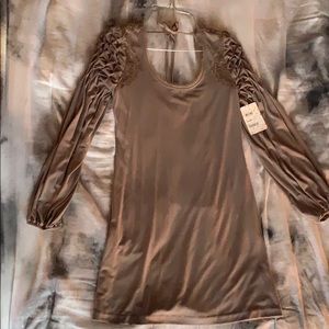 Free People Dark Taupe Dress